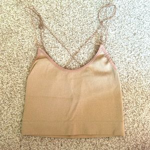 Sparkly nude crop top from Urban Outfitters!